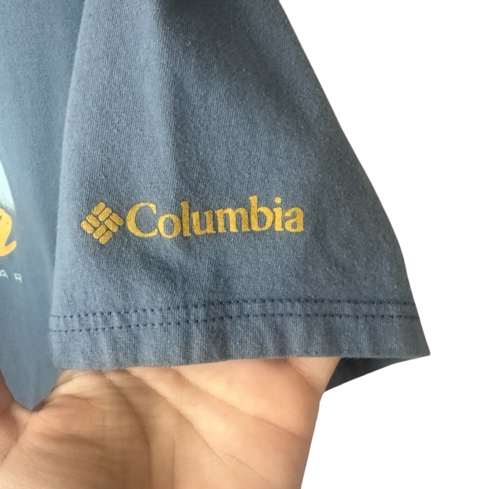 Columbia Men's Blue Graphic T-Shirt MEDIUM SOFT Classic - Picture 2 of 7